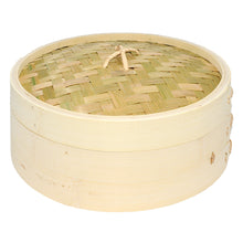  1 Panier Vapeur en Bambou avec Couvercle