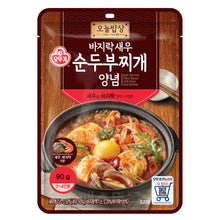 바지락새우 순두부찌개 양념 Sauce Épicée pour Soupe de Tofu Extra Moelleux 90G [Ottogi] DDM 27.02.2026