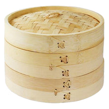 대나무 찜기 2단 뚜껑포함 2 Paniers Vapeur en Bambou avec Couvercle