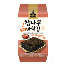참나무 명란 바삭김 3개입 Algues Croustillantes au Mentaiko Grillées au Chêne (5.5G*3P) 16.5G [Hanbaek] DDM 18.09.2026