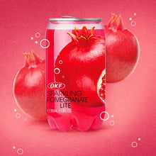 Canette de boisson pétillante à la grenade avec visuel de fruits, OKF Sparkling Pomegranate Light, marque OKF - ACEMARTmall Paris