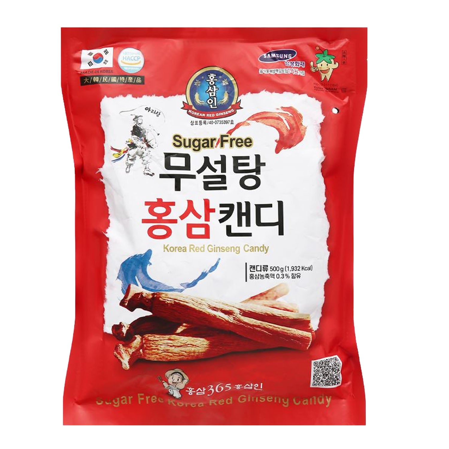 Bonbons au Ginseng Rouge Coréen sans Sucre 500G [Geumsan Ginseng ...
