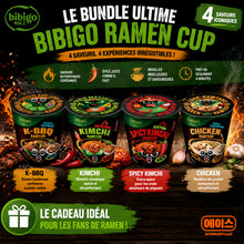 Pack Découverte Bibigo Ramyun en Bol – 4 Saveurs (K-BBQ, Kimchi, Spicy Kimchi, Chicken)