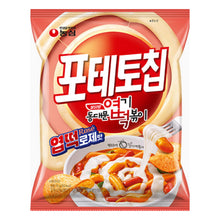 Chips de pomme de terre coréennes Nongshim, saveur Tteokbokki Rosé épicé et crémeux