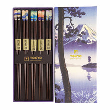 일본 젓가락 선물 세트 5개입 후지 Coffret Cadeau de 5 Paires de Baguettes Fuji [Tokyo Design Studio]