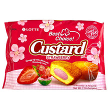 카스타드 딸기 10개입 Custard Gâteau Fraise 10Pcs 220G [Lotte]
