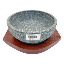 돌비빔기와 나무받침 세트 Ensemble Bol en Pierre et Soucoupe en Bois [Hyeseongdogi]