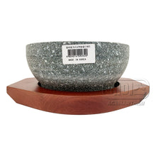 돌비빔기와 나무받침 세트 Ensemble Bol en Pierre et Soucoupe en Bois [Hyeseongdogi]