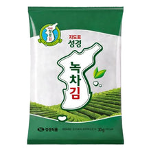 녹차 전장김 Grandes Feuilles d’Algues Assaisonnées au Thé Vert 30G [Sunggyung]
