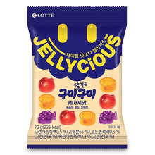 젤리셔스 구미 당기는 구미 Jellycious Bonbons Gélifiés 3 Saveurs 70G [Lotte] DDM 31.01.2026