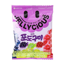 젤리셔스 포도먹은 구미 젤리 Jellycious Gelée de Raisin Mixte 60G [Lotte] DLC 12.01.2026