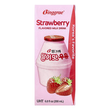 빙그레 딸기맛 우유 Lait Aromatisé à la Fraise 200ML [Binggrae]