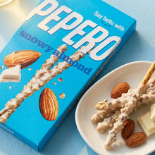 Pepero Snow Almond Lotte, biscuit coréen aux amandes et chocolat blanc, snack sucré coréen aux amandes 32 g