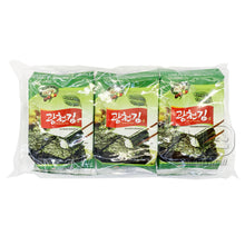 올리브유 바르고 녹차가 첨가된 광천 도시락김 3개입 Petits Feuilles d’Algues Assaisonnées à l'Huile d’Olive et Thé Vert (5G*3P) [Kwangcheonkim]