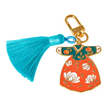 봄봄 한복 키링 동백 오렌지 Porte Clés Hanbok Bombom – Camélia Orange [KIM'SMI]