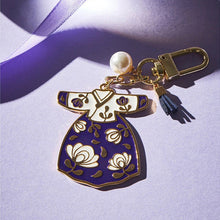봄봄 한복 키링 동백 진보라 Porte Clés Hanbok Bombom – Camélia Violet Profond [KIM'SMI]