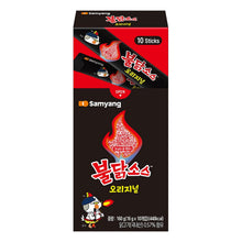 Boîte de 10 sticks de sauce piquante Buldak Original de la marque coréenne Samyang, emballage de face.
