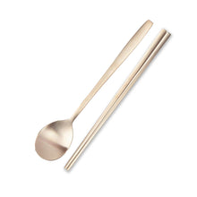 놋 수저 한 벌 Set Cuillère et Baguettes Coréennes en laiton
