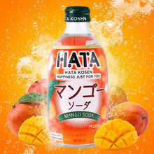Hatakosen Mango Soda 300ml, boisson japonaise pétillante à la mangue.