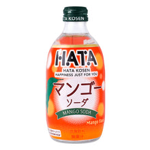 Hatakosen Mango Soda 300ml, bouteille de soda japonais à la mangue.