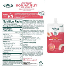 Informations nutritionnelles et ingrédients de la gelée de konjac à la pêche sans sucre Vivid Kitchen DONGWON 150 g