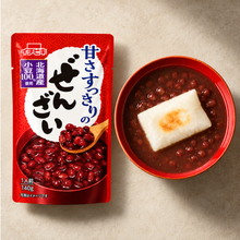 Porridge japonais Ichibiki Zenzai aux haricots rouges azuki d’Hokkaido, servi avec un mochi grillé, 140 g.