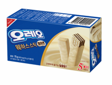 동서 오레오 웨하스 스틱화이트 Oreo Wehas Wafer Sticks White Biscuit 75G [Dongsuh]