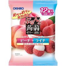 곤약젤리(복숭아,리치맛) Konnyaku Jelly Pouch Peach+Lychee 240G (20G*12P) [Orihiro]