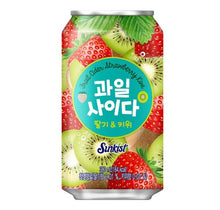썬키스트 과일사이다 딸기&키위 Sunkist Cider Ttalgi & Kiwi Boisson Saveur de Fraise Kiwi en Canette 355ML [Haitai]