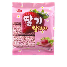 딸기 쌀과자 Snack de Riz Soufflé Saveur de Fraise 70G [Mammos]