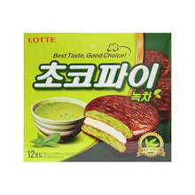 녹차맛 초코파이 Choco Pie Thé Vert 12P 336G [Lotte] DDM 24.03.2026