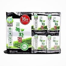 지도표 녹차 도시락김 16개입 Jidopyo Petits Feuilles d’Algues Assaisonnées au Thé Vert (4G*16P) 64G [Seongkyeong]