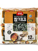 양반 참기름 도시락김 12개입 Yangban Petits Feuilles d’Algues Assaisonnées à Huile de Sésame (5G*12P) 60G [Dongwon]